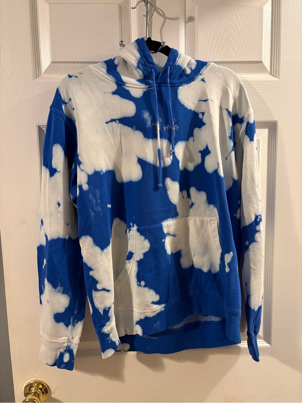 Tai Verdes Autographed Blue and White Tie-Dye Hoodie Sweatshirt - Men
